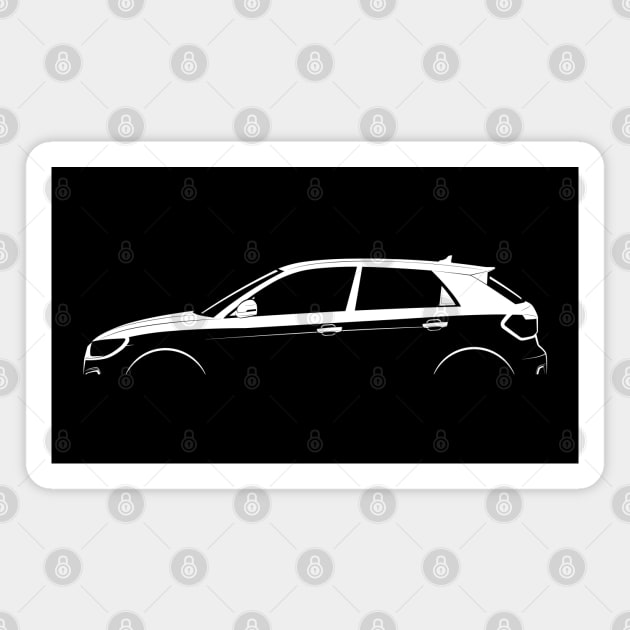 Audi A1 Sportback (GB) Silhouette Magnet by Car-Silhouettes